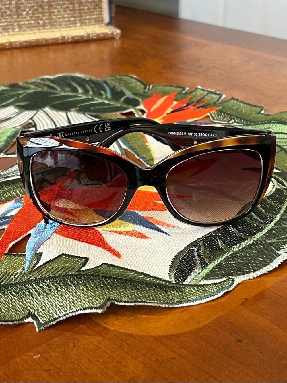Nanette Lepore Tortoiseshell Cat-Eye Sunglasses with Brown Gradient Lenses